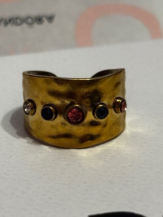 Pulsera VIDA CON JOYAS Dorada con Piedras Rosas y