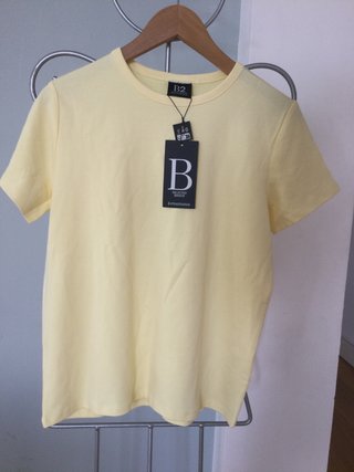 Camiseta amarilla algodón T-M B2