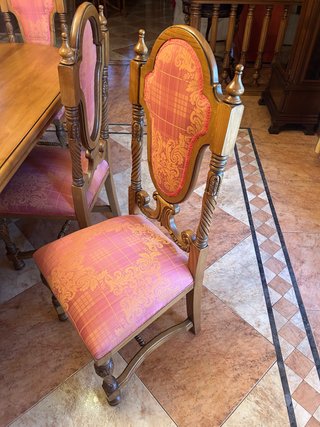 6 Sillas Comedor Madera Tapizadas