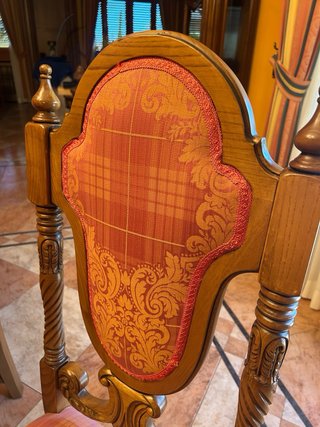 6 Sillas Comedor Madera Tapizadas