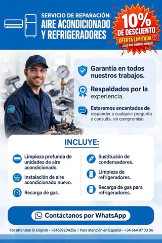 Arreglo y mantenimiento de aire acondicionado