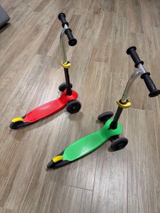 Patinete 3 ruedas niño rojo y verde