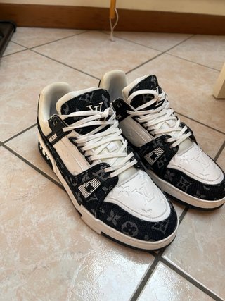 Louis Vuitton Scarpe Uomo Nero Bianco