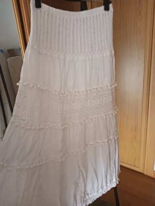 Falda Ibicenca Blanca Talla Única Una6€, tres15€
