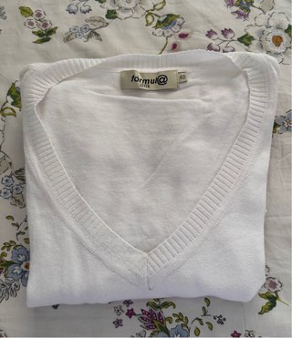 Jersey punto pico blanco talla L