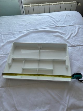 Organizador de cajón de plástico blanco