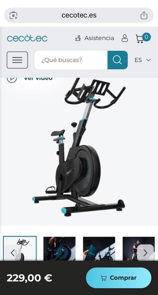 Bicicleta Spinning Cecotec Drumfit