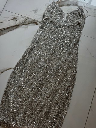 Vestito Zara paillettes argento