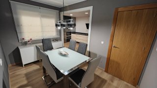 Mesa extensible Cristal Templado Blanca