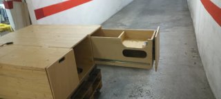 Modulo camper con lavaplatos y varios extras