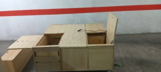 Modulo camper con lavaplatos y varios extras