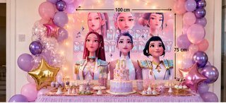 Banner Decorativo Kpop Feliz Cumpleaños