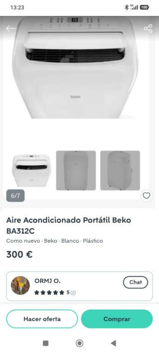 Aire Acondicionado Beko BA312C Portátil