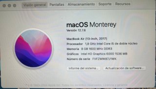 Macbook Air 13 2017 Plata