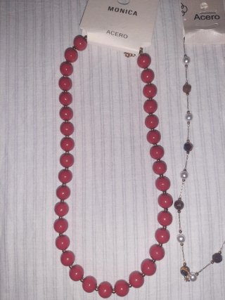 2 Collane Monica: Rosso, Bianco e Marrone