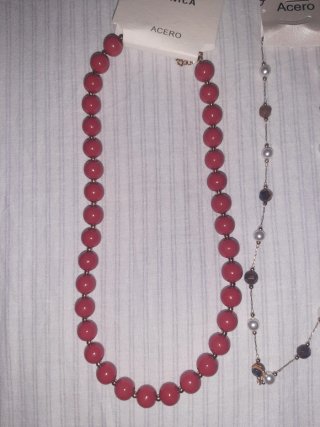 2 Collane Monica: Rosso, Bianco e Marrone