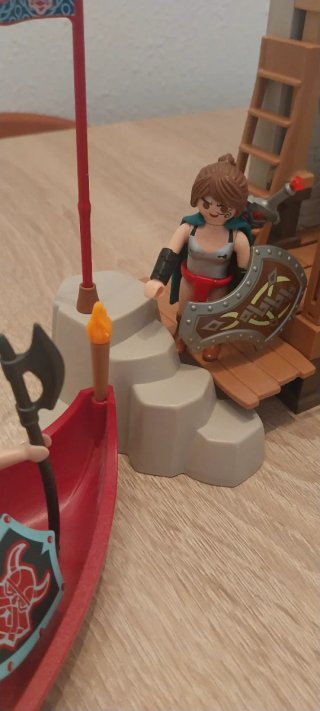 Playmobil,vikingos,drakar,fortaleza,barco,lote