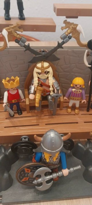 Playmobil,vikingos,drakar,fortaleza,barco,lote