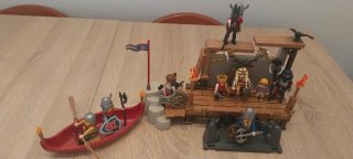 Playmobil,vikingos,drakar,fortaleza,barco,lote