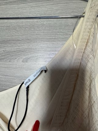 Mango Vestito Monospalla Beige