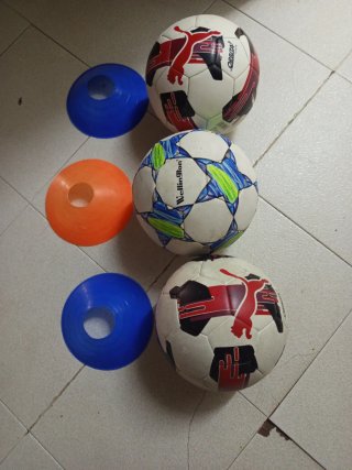 Pack Fútbol: 3 Balones y 3 Conos