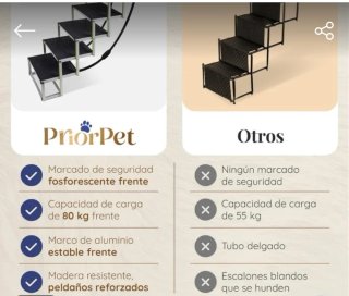 Escalera para perros 6 peldaños