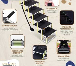 Escalera para perros 6 peldaños