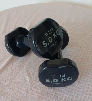 2 Pesas Vinilo 5kg (11 Lbs)
