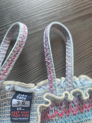 Vestido vaquero infantil con volantes