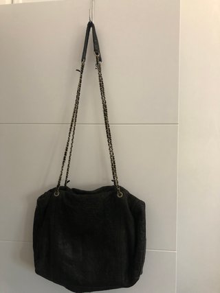 Bolso Mango Piel Negro