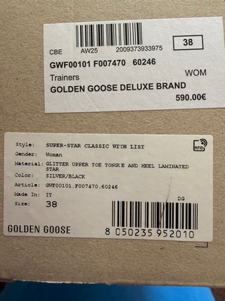 Golden Goose Sneakers Glitter Argento