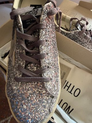 Golden Goose Sneakers Glitter Argento