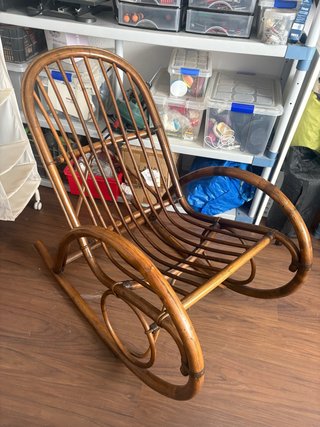 Mecedora Bambú Vintage Boho