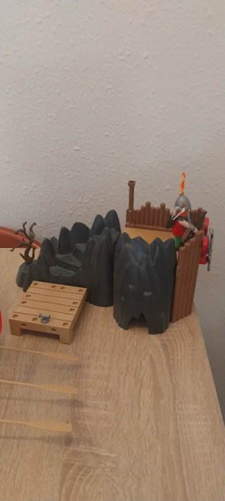 Playmobil,vikingos,drakar,fortaleza,lote,barco