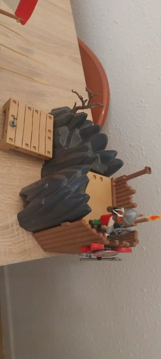 Playmobil,vikingos,drakar,fortaleza,lote,barco