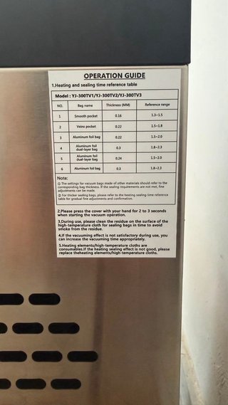 Envasadora al vacío VEVOR YJ-300TV2 A ESTRENAR