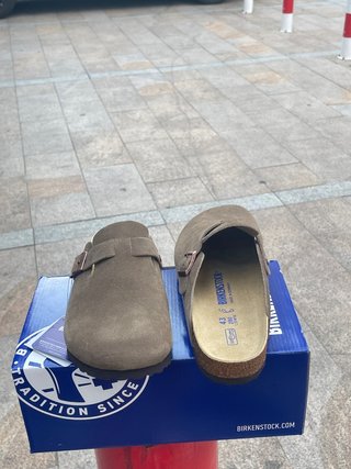 Birkenstock Boston Talla 42 Beige/Marrón