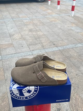 Birkenstock Boston Talla 42 Beige/Marrón