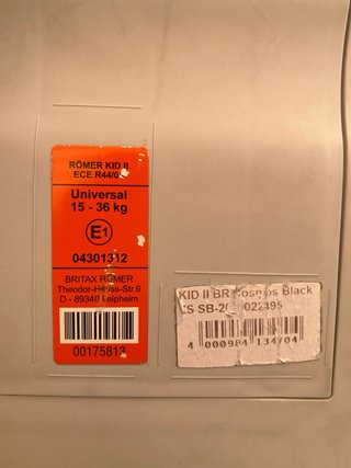 Römer Britax Kid II Silla Coche
