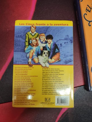 Lote 2 libros Los 5. El eslabón de cristal