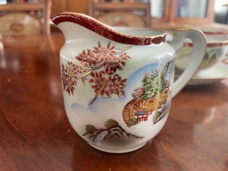Juego de té japonés porcelana esmaltada