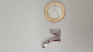 Charm Colgante Letra M Plata de Ley