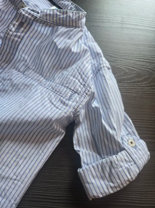 Camisa de rayas azul