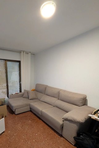 Sofá modular 3 plazas tela beige/gris
