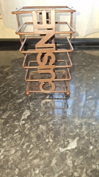Bote para cubiertos de metal