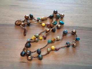 Collana uncinetto con perline
