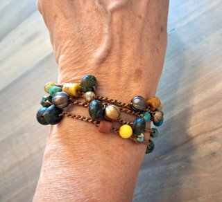 Collana uncinetto con perline