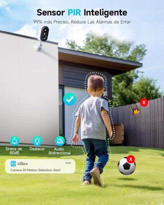 2 Cámaras WiFi Solares 2K HD