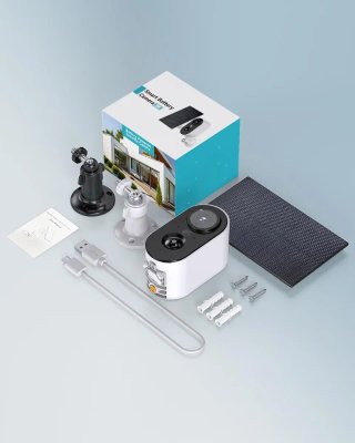 2 Cámaras WiFi Solares 2K HD