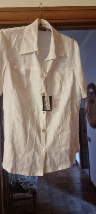 Camicia Lino Puro Bianca